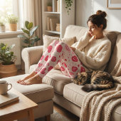 Valentine's Day Playful Pink Hearts Pattern Leggings