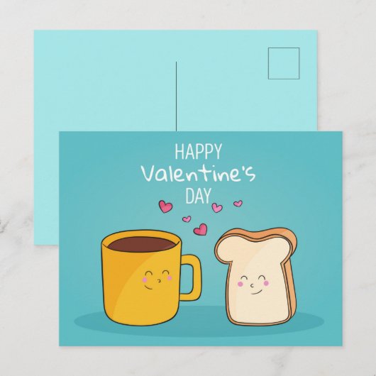 Valentine's Day Postcard Postkarte (Vorne/Hinten)