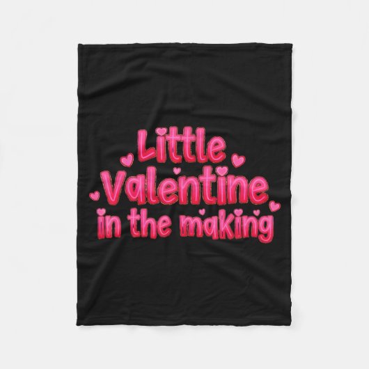 Valentines Day Pregnancy Announcement Little Valen Fleecedecke (Vorderseite)
