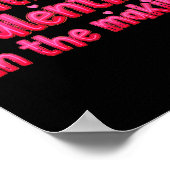 Valentines Day Pregnancy Announcement Little Valen Poster (Ecke)