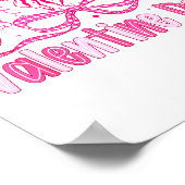 Valentines Day Preppy Hearts Coquette Bow Women Gi Poster (Ecke)