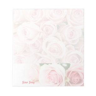 Valentine's Day Pretty Pink Roses Notizblock