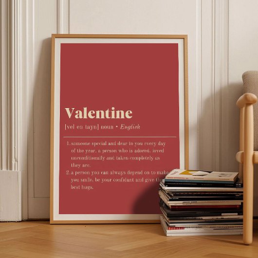 Valentines Day Printable Valentine Definition Roma Poster