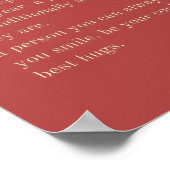 Valentines Day Printable Valentine Definition Roma Poster (Ecke)