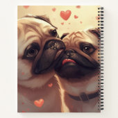 Valentine's Day Pug Notebook: Pugs & Kisses Notizblock (Rückseite)