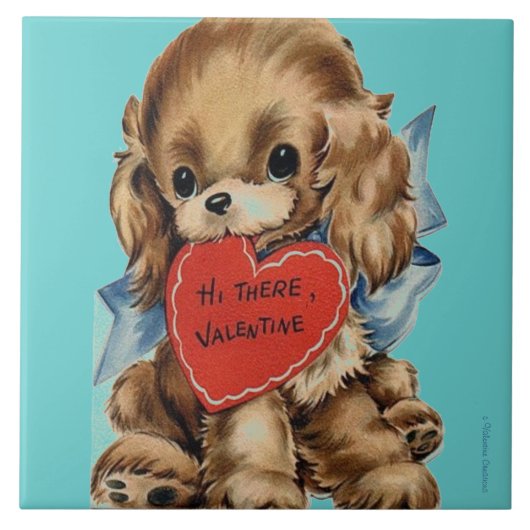 VALENTINE'S DAY PUPPY ART TILES - SONDERGIFTS FLIESE (Vorderseite)