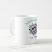 Valentine's Day & Purple and teal Personalized Mug Kaffeetasse (Vorderseite Links)