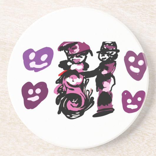 valentine's day purple love  getränkeuntersetzer (Vorne)