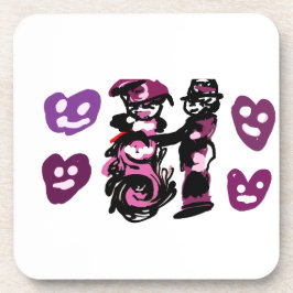 valentine's day purple love  getränkeuntersetzer