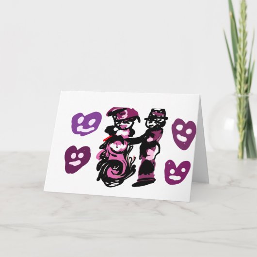 valentine's day purple love  karte (Vorderseite)