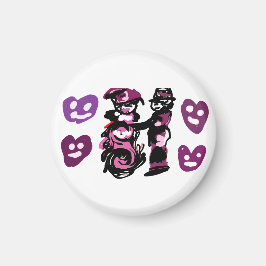 valentine's day purple love  magnet