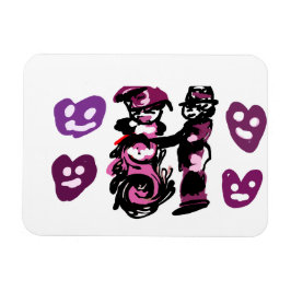 valentine's day purple love  magnet