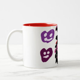 valentine's day purple love  zweifarbige tasse