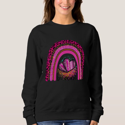 Valentine's Day Rainbow Leopard Sweet Rainbow_3 Sweatshirt (Vorderseite)