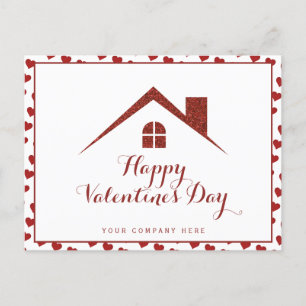 Valentine's Day Real Anwesen House Herz Postkarte