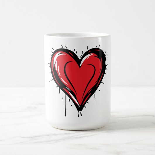 valentine's day - Red Heart -  Kaffeetasse (Mittel)