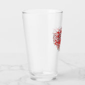 Valentine's Day Red Heart Tribal Tattoo Glas (Rechts)