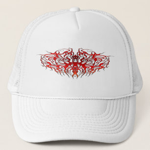 Valentine's Day Red Heart Tribal Tattoo Truckerkappe