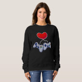 Valentines Day Red Heart Video Game Love Gamer Bo Sweatshirt (Vorne ganz)