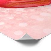 Valentine's Day Red Hearts Glitzer Poster Print (Ecke)