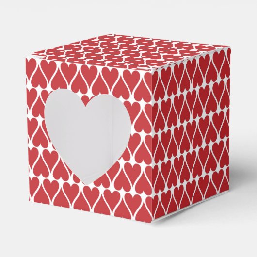 Valentine's Day Red Hearts Muster Geschenkschachtel (Vorderseite)