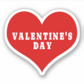 VALENTINE'S DAY Red Liebe Heart Vinyl Sticker (Vorderseite)