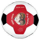 Valentine's Day Red Personalized Heart Photo Fußball (Gedreht)