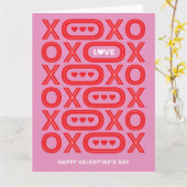 Valentine's Day Red & Pink XOXO G Karte (Gelbe Blume)