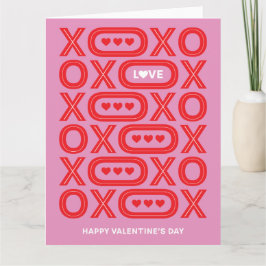 Valentine's Day Red & Pink XOXO G Karte