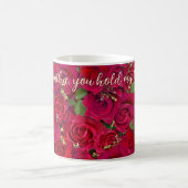 Valentine's Day Red Roses Custom Message  Kaffeetasse (Mittel)