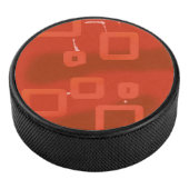 Valentine's Day Red Whimsical Geometric Abstract Eishockey Puck (3/4)