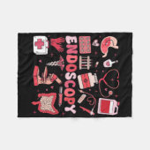 Valentine's Day Retro Endo Crew Nurse Endoscopy Gl Fleecedecke (Vorderseite (Horizontal))