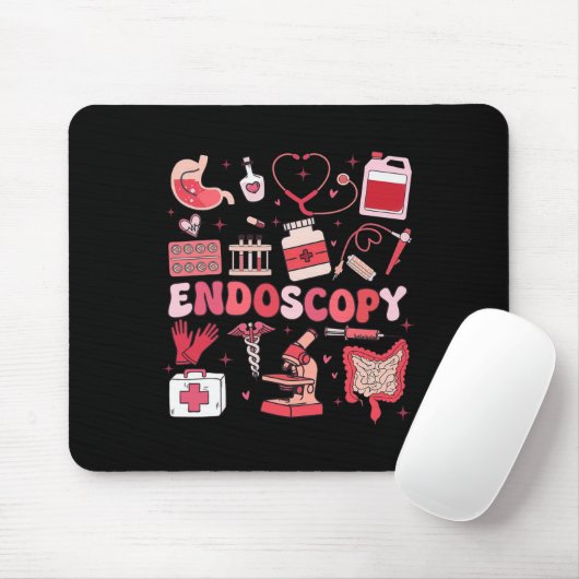 Valentine's Day Retro Endo Crew Nurse Endoscopy Gl Mousepad (Mit Mouse)