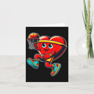 Valentine's Day Retro Herz Sketch Spieler Slam Dun Karte