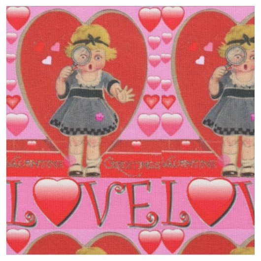 Valentine's Day Retro Kunststoffe - Baumwolle und  Stoff (Nahaufnahme)