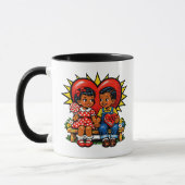 Valentine's Day | Retro Pop Art  Personalized Tasse (Links)