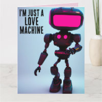 VALENTINE'S DAY ROBOT LIEBE MACHINE BIG CARD
