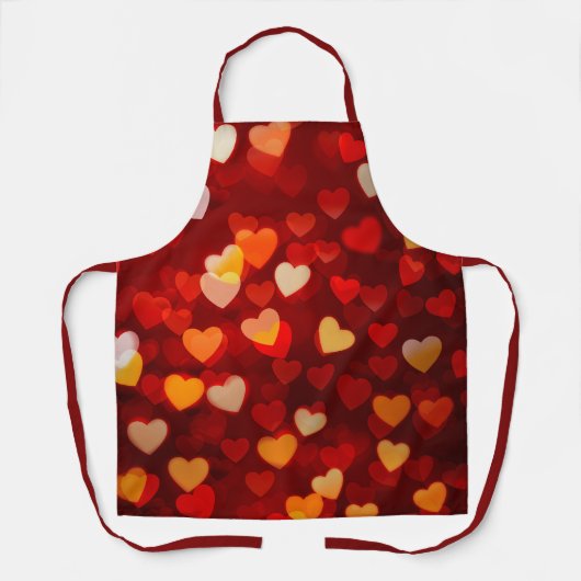 Valentine's Day Romantic Heart Print Pattern Schürze (Vorderseite)