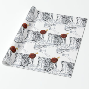 VALENTINE'S DAY ROMANTIC LIVERS RED WAX SIEGEL HER GESCHENKPAPIER