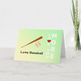 Valentine's Day romantic Love Baseball sports Feiertagskarte