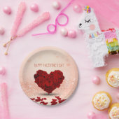 Valentine's Day Rose Heart Bouquet - Papierplatte Pappteller (Party)