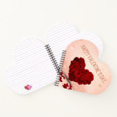 Valentine's Day Rose Heart Bouquet Spiral Notebook Notizbuch (Innenseite)