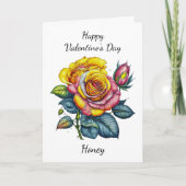 Valentine's Day | Rose Karte (Vorderseite)