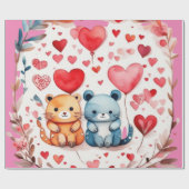 Valentine's Day Rotherherts Wrapping Paper Geschenkpapier (Flach)