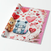 Valentine's Day Rotherherts Wrapping Paper Geschenkpapier (Ungerollt)