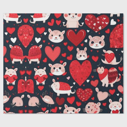Valentine's Day Rotherherts Wrapping Paper Geschenkpapier (Flach)
