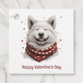 Valentines Day Samoyed Dog Geschenkanhänger