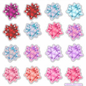 Valentine's Day Satin Hearts Bows Aufkleber (Vorderseite)