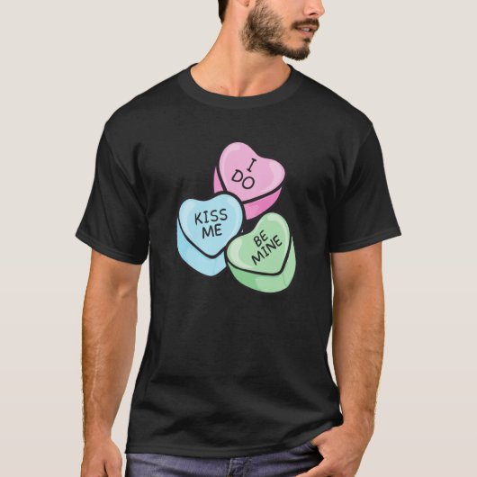 Valentine's Day Saying Hearts T-Shirt (Vorderseite)