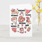 Valentine's Day School Psychologist School Psych T Karte (Gelbe Blume)